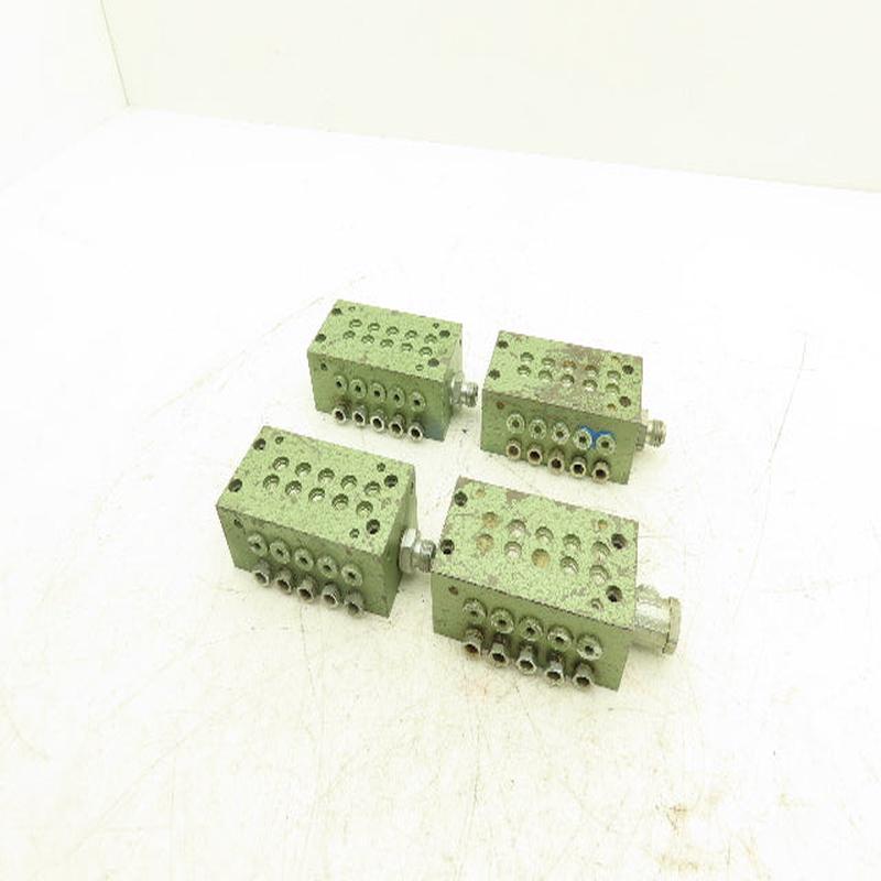 Vogele BVRL10A1 Lubrication Distribution Manifold 10-Outlet Valve Block Lot of 4