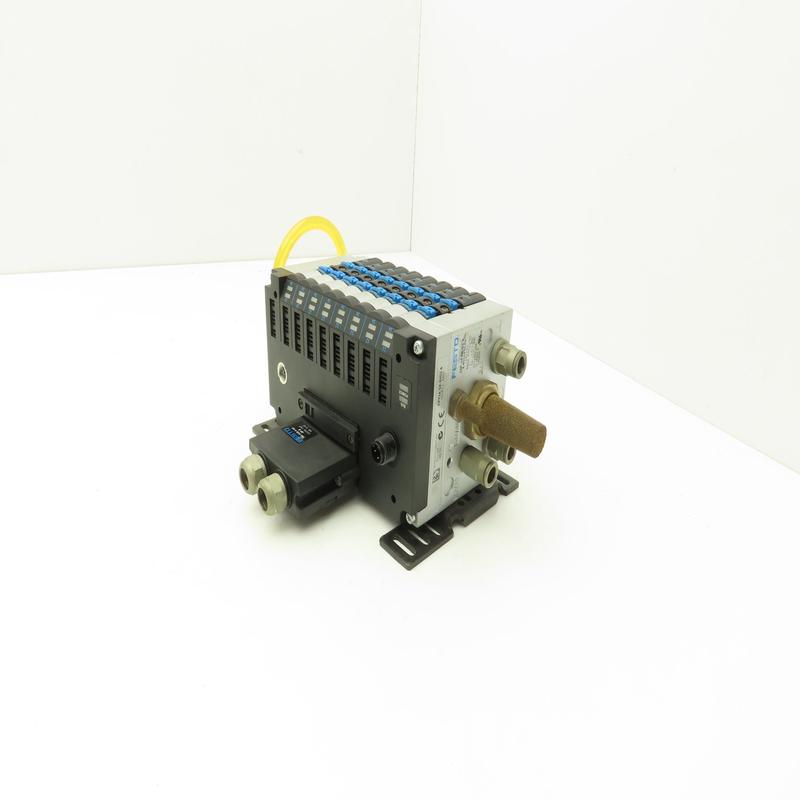 Festo 10P-14-8B-D1-R-Z-6CLL+GCZU 8-Station Solenoid Valve Manifold 24VDC 161 362