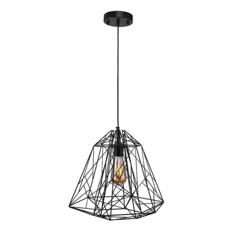 Black Geometric Wireframe Pendant Ceiling Light